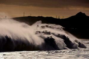 mar con olas foto