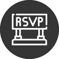 diseño de icono creativo rsvp vector