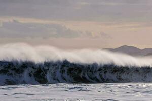 Sea with waves photo