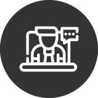 Online Interview Creative Icon Design vector