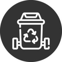 Trash Bin Creative Icon Design vector