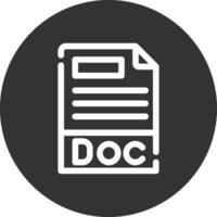 diseño de icono creativo de formato de archivo doc vector