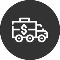 Bank Truck Creative Icon Design vector