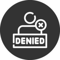 Denied Creative Icon Design vector