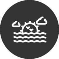 Sea Landscape Creative Icon Design vector