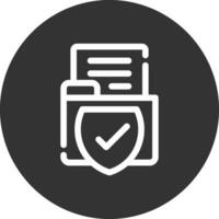 Secured Backup Creative Icon Design vector