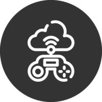 Cloud gaming icon on white Royalty Free Vector Image