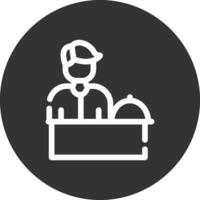 Food Vendor Male Creative Icon Design vector