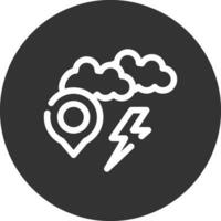 tormenta ubicación creativo icono diseño vector