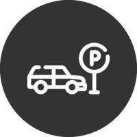 Taxi Parking Creative Icon Design vector