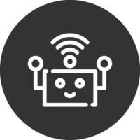 Robot Assistant Creative Icon Design vector