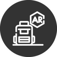 Ar Backpack Creative Icon Design vector