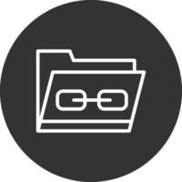 Link Folder Creative Icon Design vector