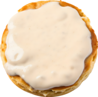 Image of Delicious-looking Biscuits and gravy. AI-Generated. png