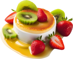 Image of Delicious-looking Cream Brulee. AI-Generated. png