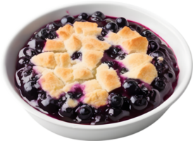 Image of Delicious-looking Blueberry cobbler. AI-Generated. png