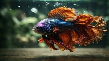 halfmoon betta fish. Ai Generated photo