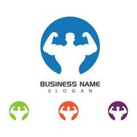 fitness logo diseño vector illustrationicon