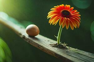 photo wallpaper the sun, flower, tree, spring, the green, the sun, the flower. AI-Generated