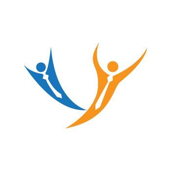 Human character logo sign vector