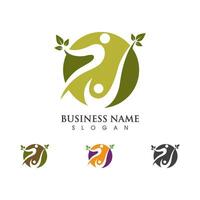 Human character logo sign vector