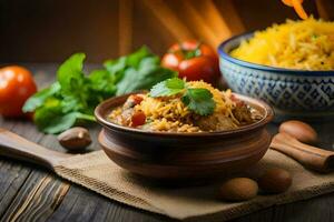 el mejor indio comida en el mundo. generado por ai foto