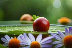 foto fondo de pantalla agua, el cielo, el flores, el plantas, el agua, el cielo,. generado por ai