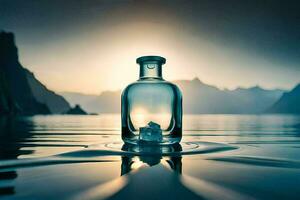 a message in a bottle. AI-Generated photo