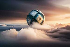 photo wallpaper the sky, clouds, the ball, the sky, clouds, the ball, the. AI-Generated