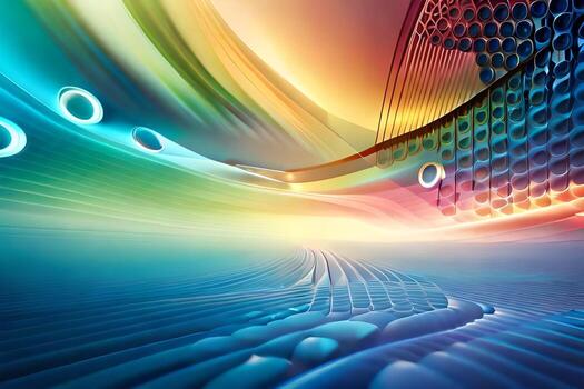 a colorful abstract background with a wave pattern. AI-Generated photo