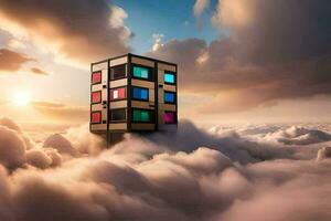 photo wallpaper the sky, clouds, the sky, clouds, the sky, clouds, the sky. AI-Generated