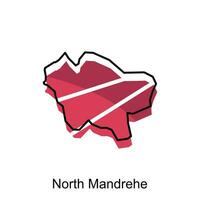 Map City of North Mandrehe Vector Design. Abstract, designs concept, logo design template