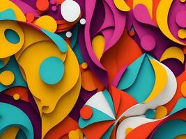 Colorful abstract shaps background ai generate photo