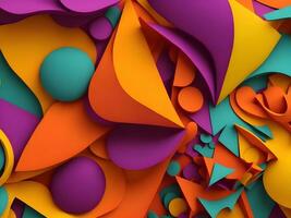 Colorful abstract shaps background ai generate photo