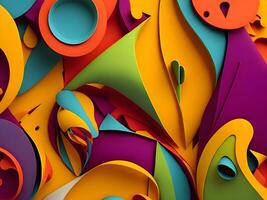 Colorful abstract shaps background ai generate photo