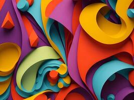 Colorful abstract shaps background ai generate photo