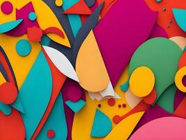 Colorful abstract shaps background ai generate photo