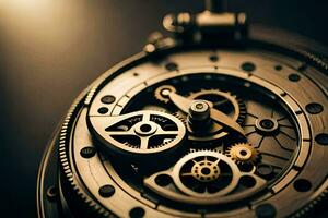 close up of a mechanical watch. AI-Generated photo