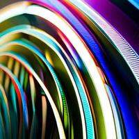 a close up of a colorful spiral. AI-Generated photo