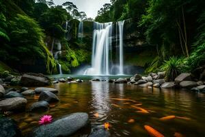 koh rong waterfall, phuket, thailand. AI-Generated photo