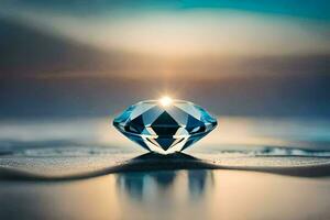 a diamond is seen in the sun. AI-Generated photo