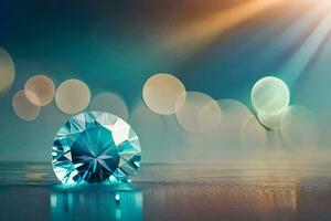 a diamond is shown in the light. AI-Generated photo