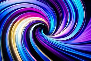 a colorful swirl of light and dark blue and purple. AI-Generated photo