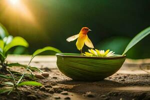 photo wallpaper bird, the sun, the green, the bird, the bird, the bird,. AI-Generated