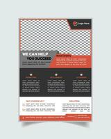 Unique modern business flyer design  vector illustration template A4 size with bleed