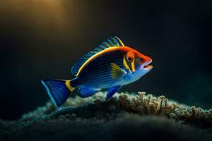 photo wallpaper fish, the ocean, the sun, light, the sea, the sea, the. AI-Generated