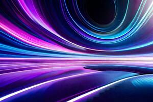 a purple and blue abstract image of a car. AI-Generated photo