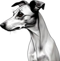 Cute cartoon dog drawing. AI-Generated. png