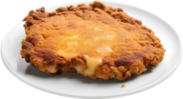 imagen de delicioso pollo frito filete. ai-generado. png