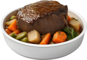 Image of Delicious-looking Pot roast. AI-Generated. png